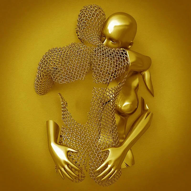 Skanto | Love Canvas with Elegant Metal Figure in Modern Design