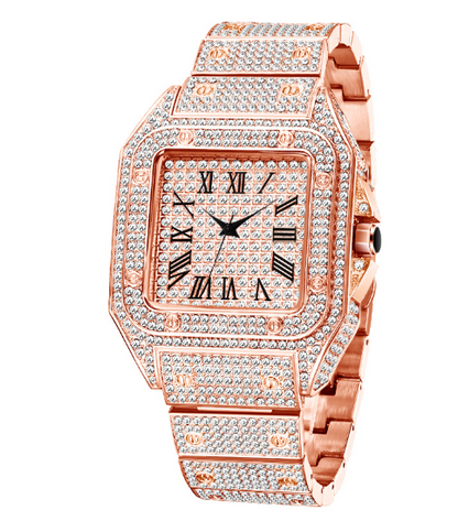 BowLift | MISSFOX Ice Out Square Watch for Men