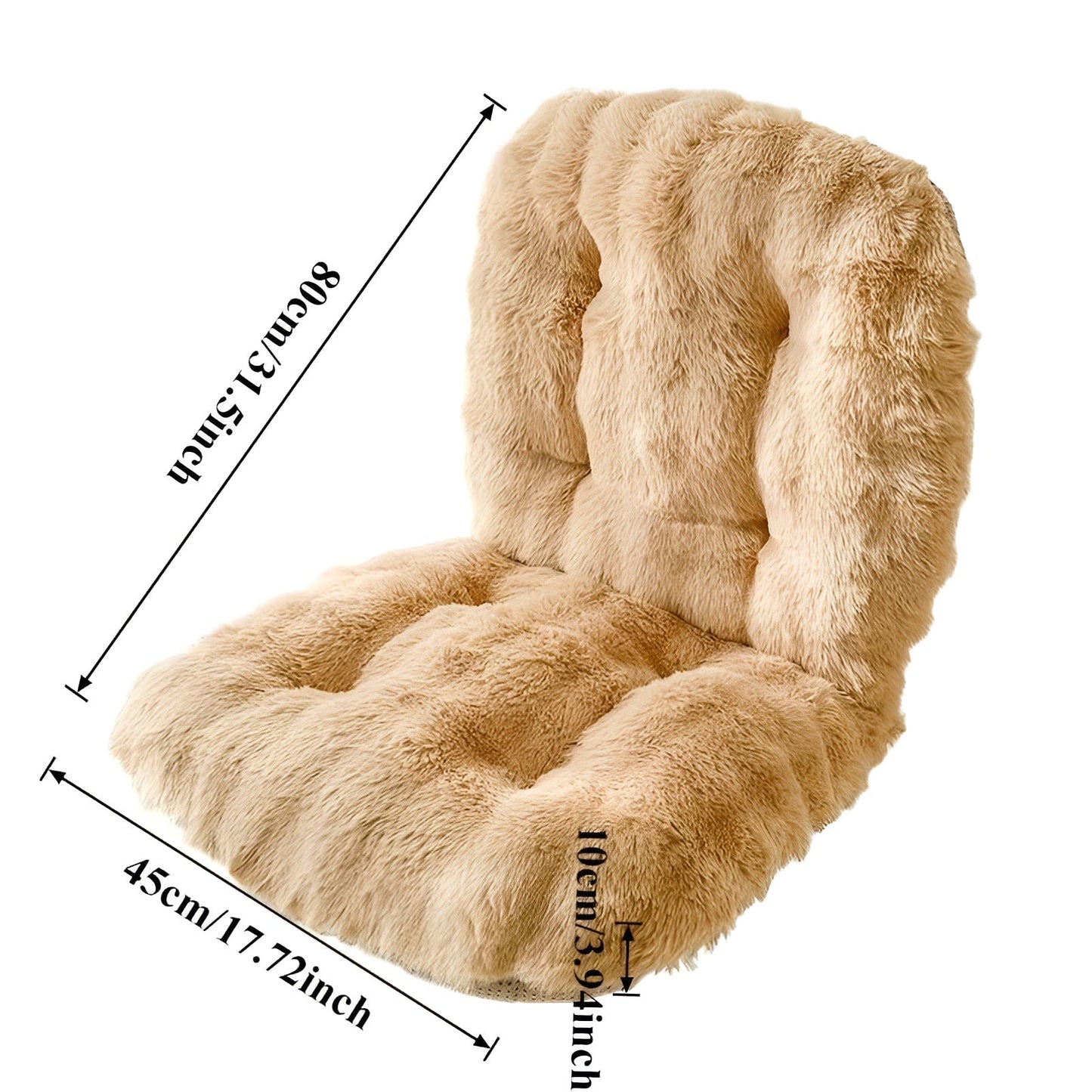 Soft faux fur seat cushion – extra thick and cozy | Perfect for armchairs and sofas