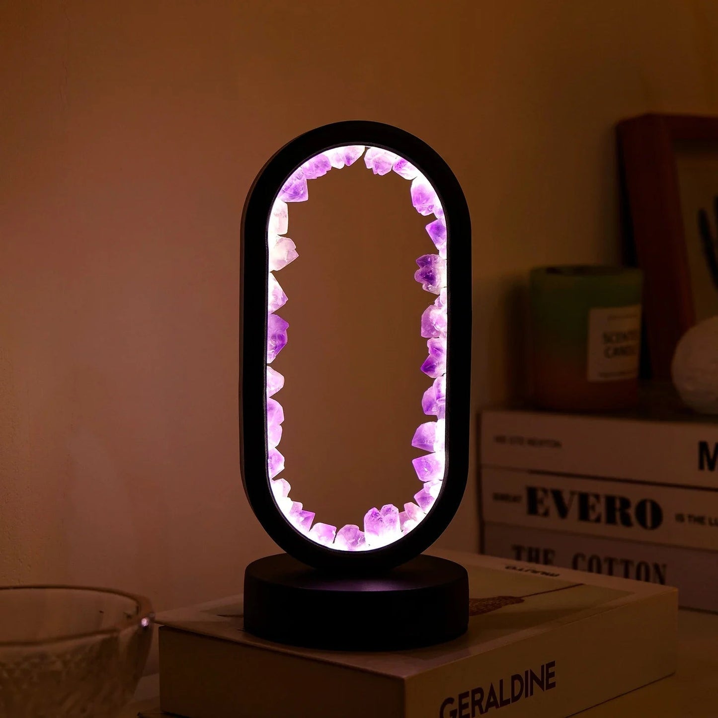 Skanto | CrystalGlow – Handmade Amethyst Atmosphere Lamp for Relaxation and Peace