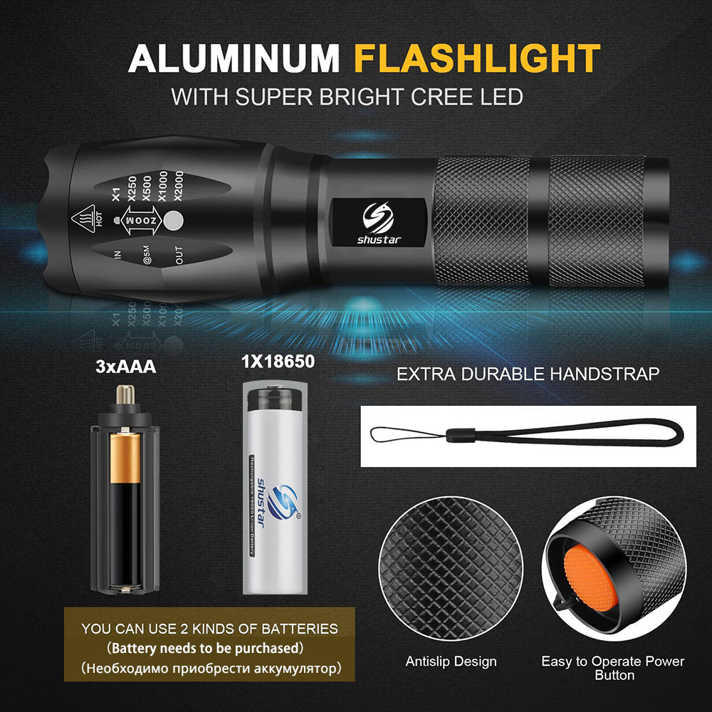 Skanto | 30000-5000 Lumen High-Performance Waterproof LED Flashlight