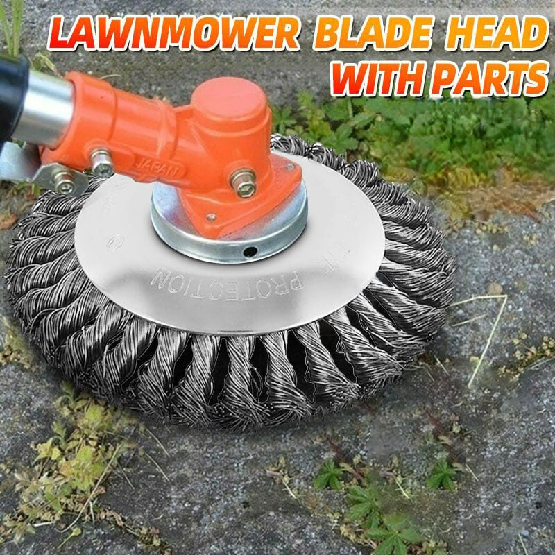 SteelTwist Weed Brush – 360° Braided Steel Trimmer Blade (15 cm) | Karnz