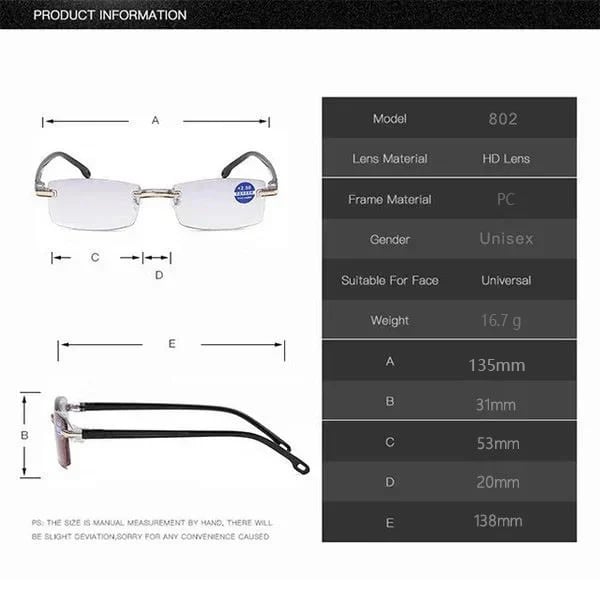 BowLift | New Sapphire High Hardness Anti-Blue Dual-Use Reading Glasses