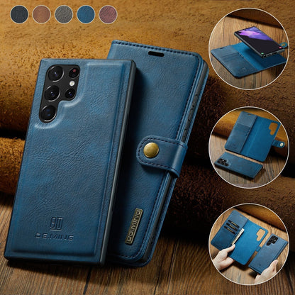2-in-1 leather flip case with detachable cover for Samsung Galaxy
