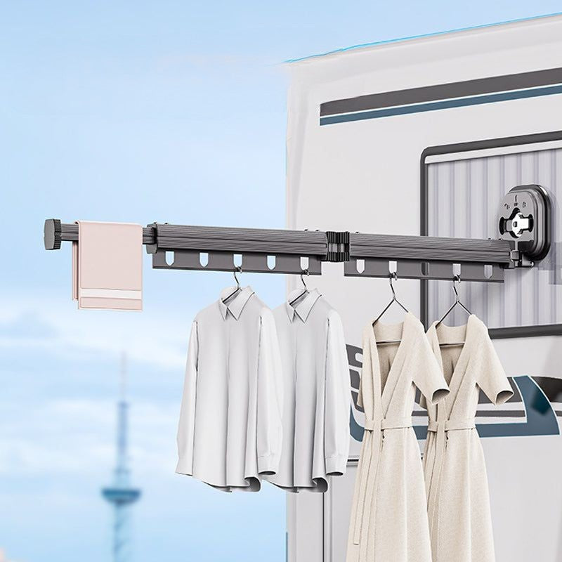 Skanto | Wall-Mounted Foldable Clothes Rack with Suction Cup