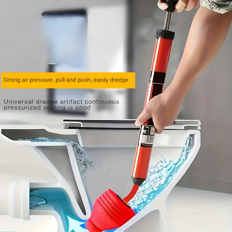 Skanto | Heavy-Duty Pneumatic Toilet Cleaner - High-Pressure Drain Cleaner with Humanized Pump Design, Rubber Material, Commercial Tool for Removing Toilet, Sink, and Pipe Clogs.