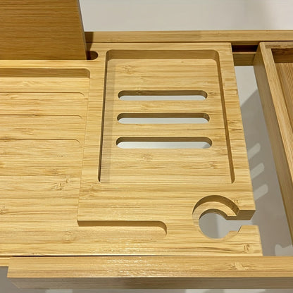 Skanto | Bamboo Bathtub Tray - For Ultimate Relaxation