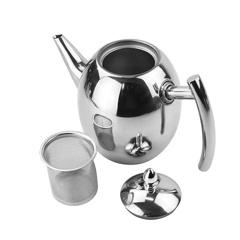 Skanto | Stainless Steel Teapot with Strainer – TeaElegance
