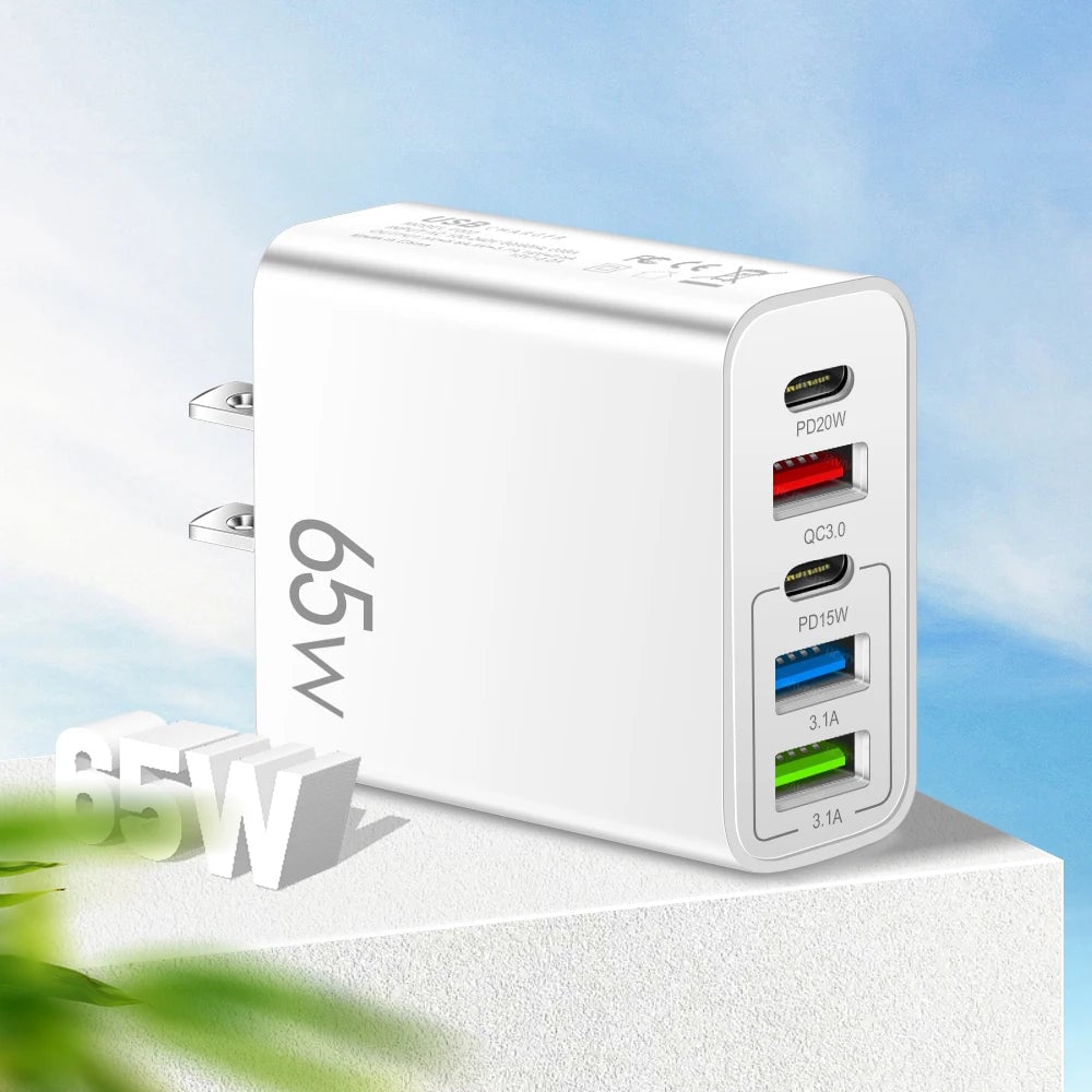 Kalsten | Multi Port Adaptor 65W Fast Charger - US Standard