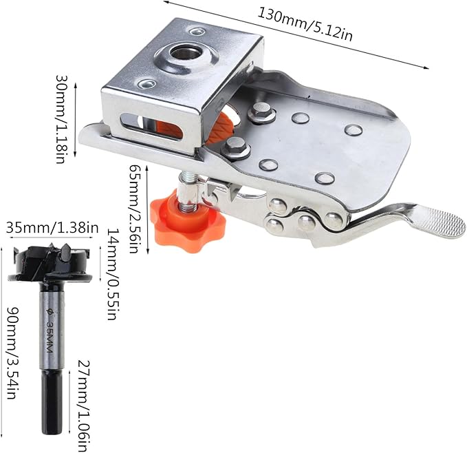 Skanto | Woodworking 35mm Hinge Boring Jig Hole Opener Kit