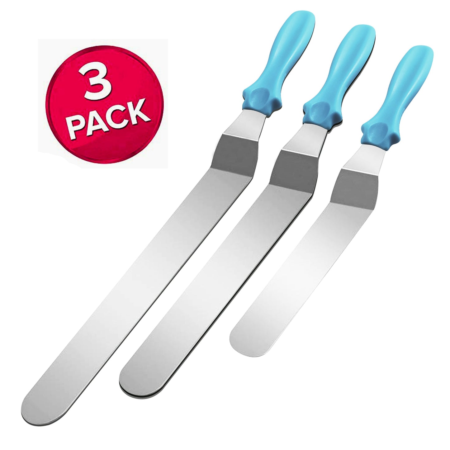BowLift | Stainless Steel Cake Spatula Set 3 Pack