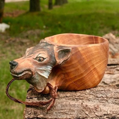 BowLift | Wooden Cup - WildSip - Handmade Animal Design - Adventurous Hydration