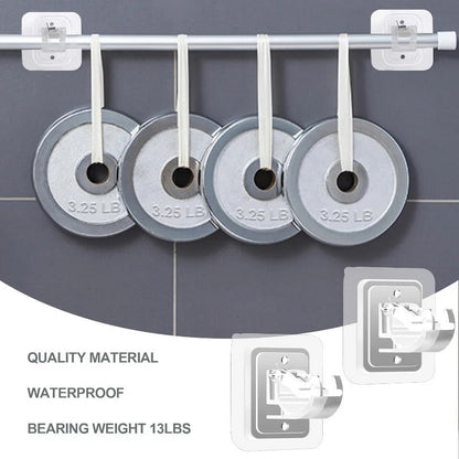 BowLift | Nail-Free Adjustable Curtain Rod Bracket Holders – Drill-Free & Wall-Safe