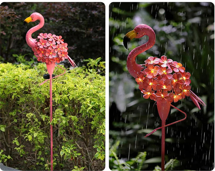 Skanto | Flamingo Solar Light Metal Art