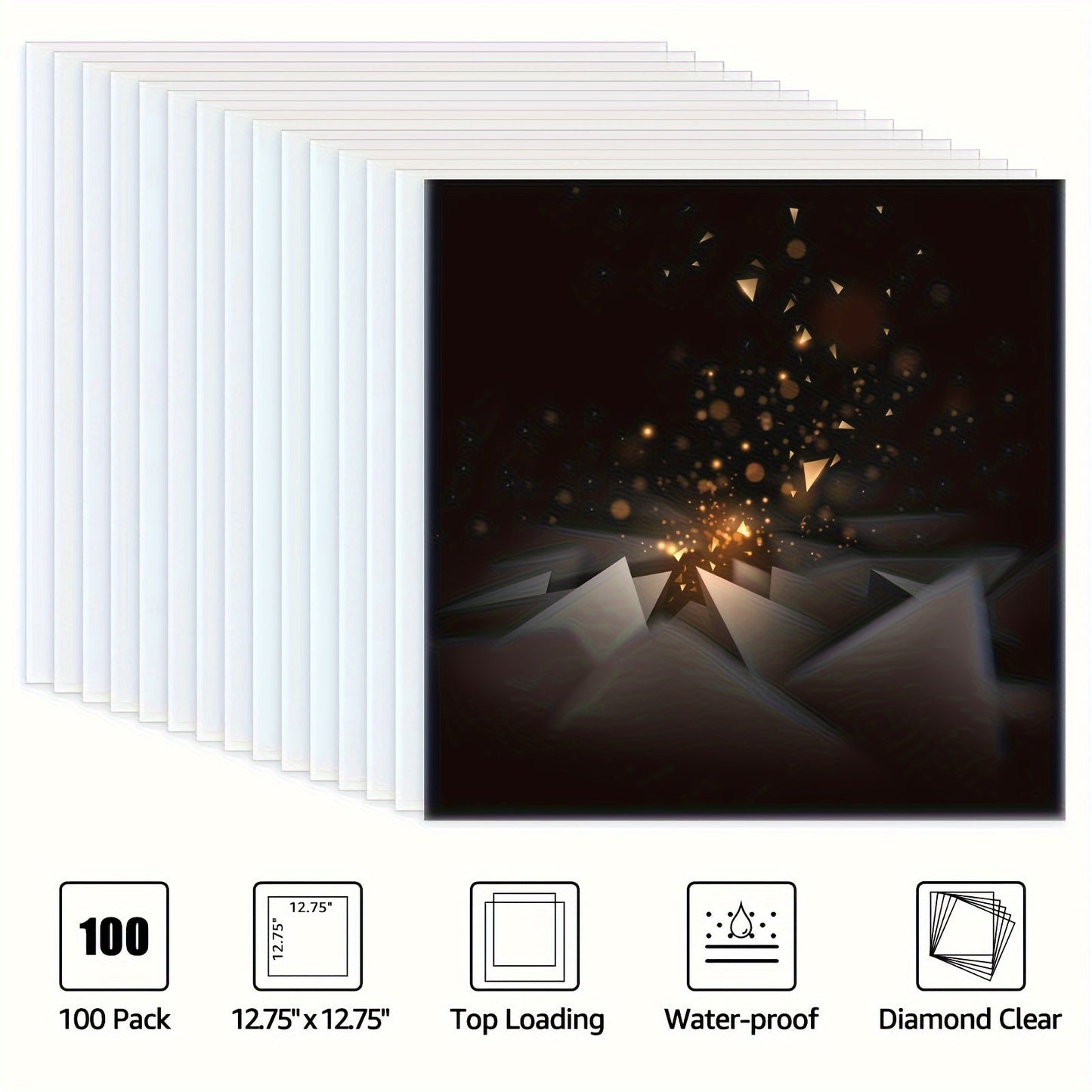 Skanto | Premium Clear Vinyl Protector - 12.75" LP & Gatefold Sleeves, Durable 3mil Thickness - Ideal for Gift Wrapping