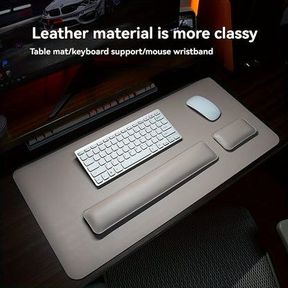 BowLift | Three-Piece Desk Set made of PU Leather - With Pad and Wrist Supports