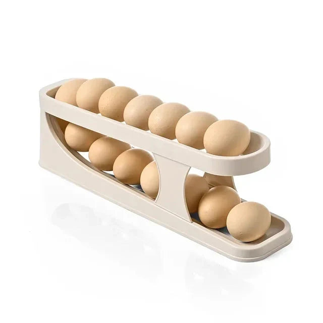 Egg Storage Box Automatic Scrolling Egg Holder Egg Storage Rack | Bowlift