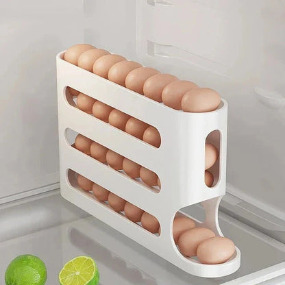 Egg Storage Box Automatic Scrolling Egg Holder Egg Storage Rack | Bowlift