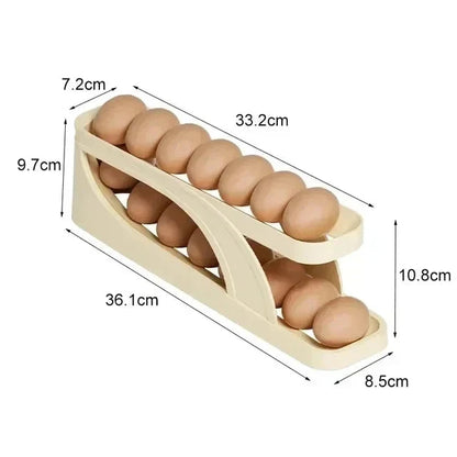 Egg Storage Box Automatic Scrolling Egg Holder Egg Storage Rack | Bowlift