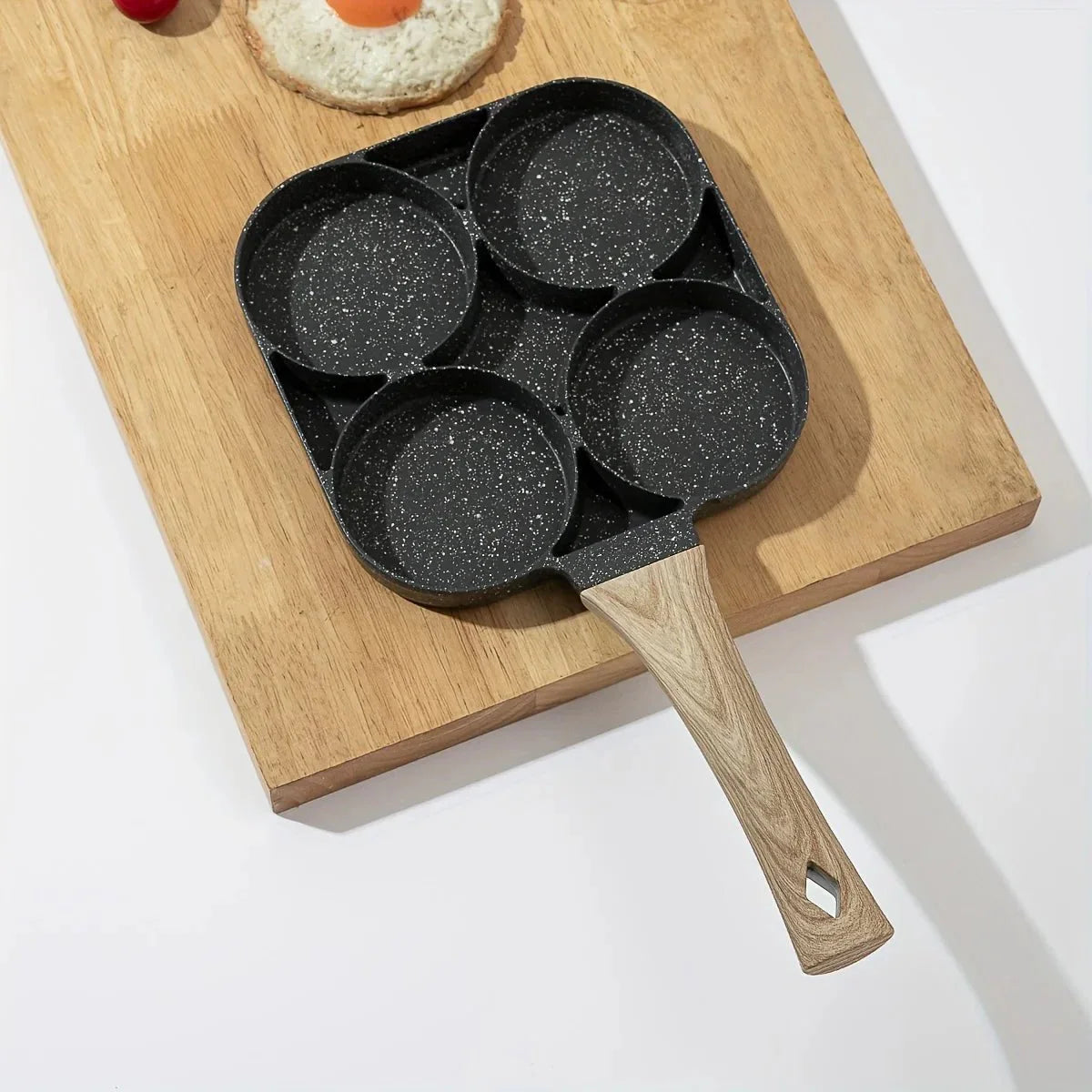 Skanto | ChefVerra Non-Stick Omelette Pan | 4-Hole Frying Pan for Eggs, Pancakes & Burgers