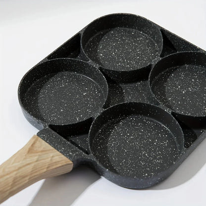 Skanto | ChefVerra Non-Stick Omelette Pan | 4-Hole Frying Pan for Eggs, Pancakes & Burgers