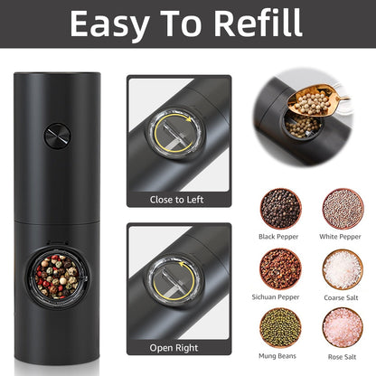 Electric automatic pepper and salt grinder with LED light | Karnz