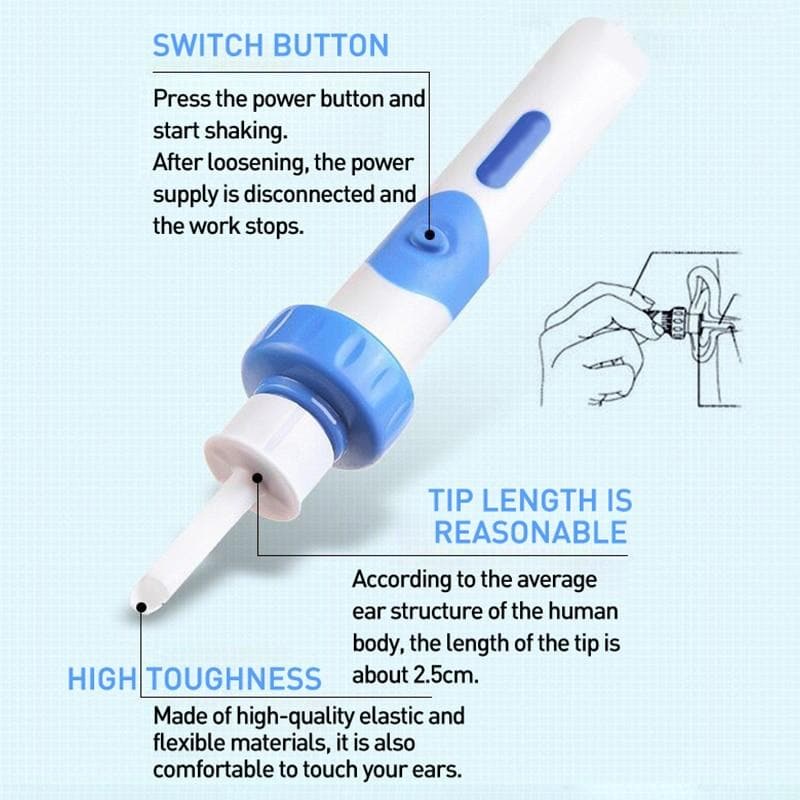 BowLift | Ear Cleaner with Vibration and Vacuum – Safe and Painless for Adults & Children