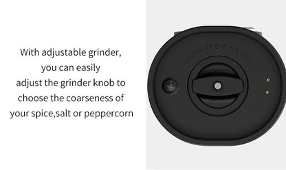 Electric Salt Pepper Grinder Set USB Rechargeable Automatic Spice Mill | Bowlift