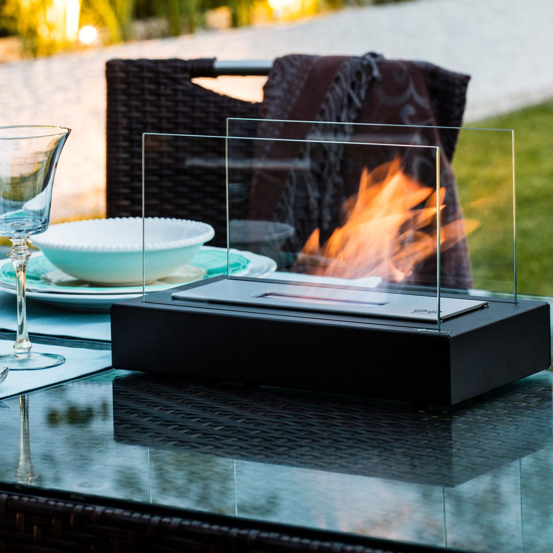 Skanto | Compact Glass Bioethanol Tabletop Fireplace