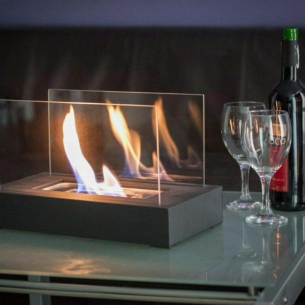 Skanto | Compact Glass Bioethanol Tabletop Fireplace