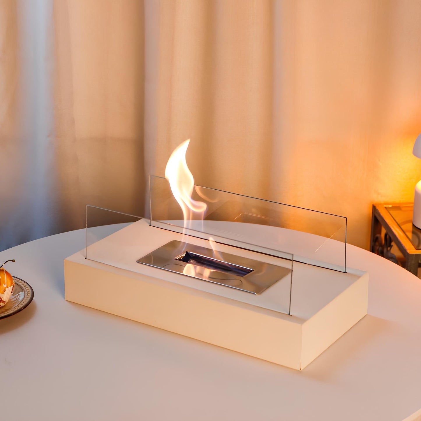 Skanto | Compact Glass Bioethanol Tabletop Fireplace