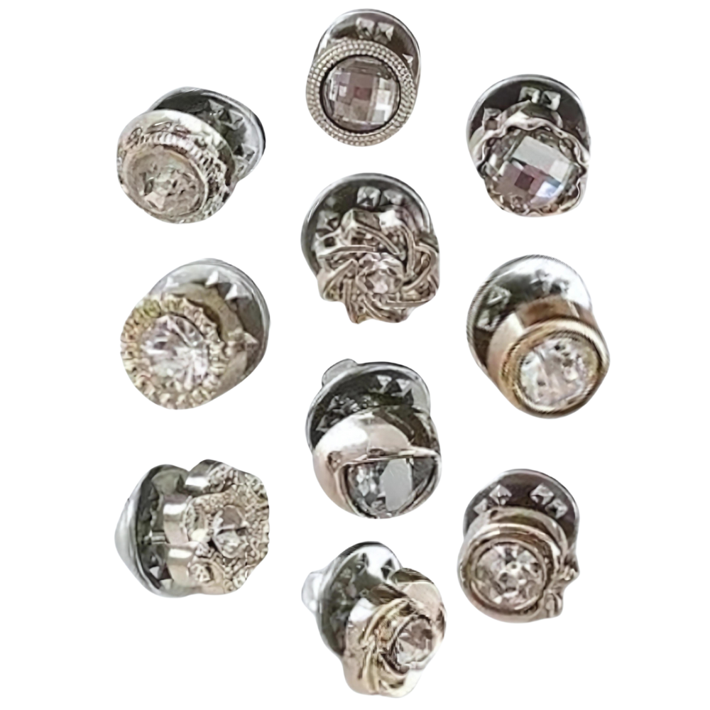 Elegant brooch buttons without sewing