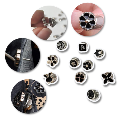 Elegant brooch buttons without sewing