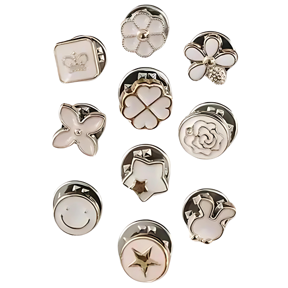 Elegant brooch buttons without sewing