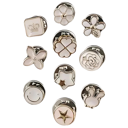 Elegant brooch buttons without sewing