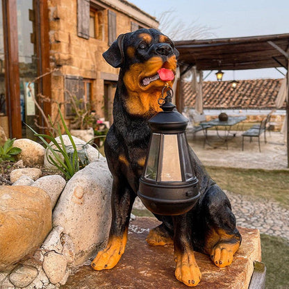 BowLift | Solar Garden Dog Statue Light