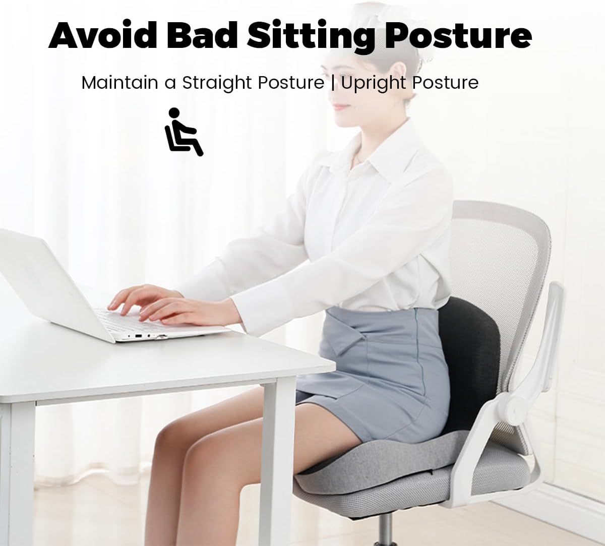 BowLift | BODYFORM PAD – Ergonomic Memory Foam Seat Cushion for Everyday Comfort