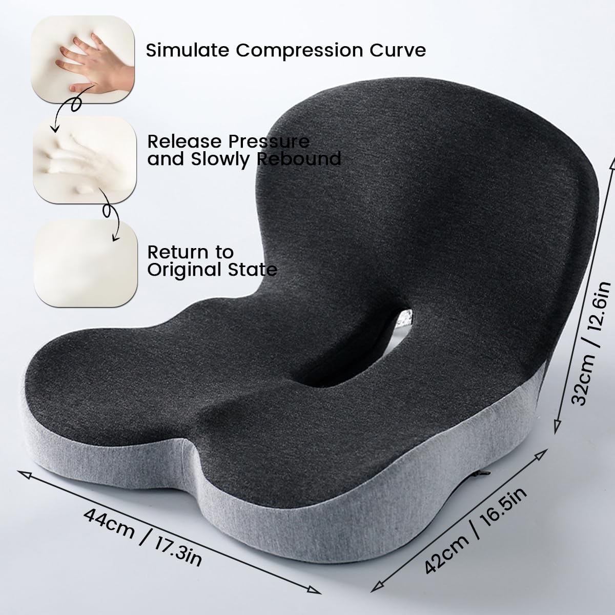 Skanto | BODYFORM PAD – Ergonomic Memory Foam Seat Cushion for Everyday Comfort