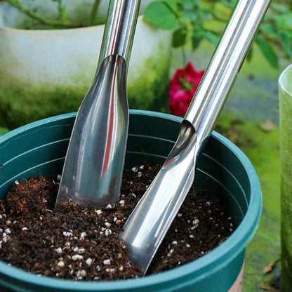 BowLift | DigDeep Hand Trowel – Stainless Steel Tool for Tough Soil Penetration