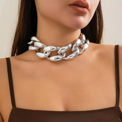 BowLift | Exaggerated Chunky Cuban Link Choker Necklace