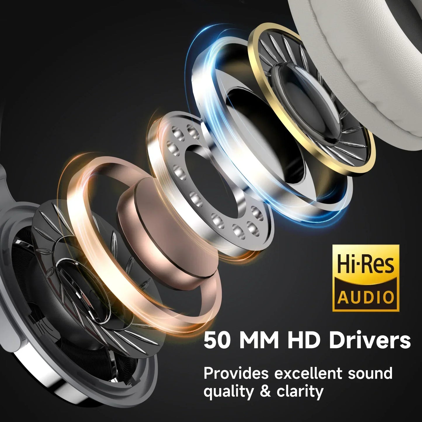 Oneodio Pro 10 Headphones - ANC TWS Noise Cancelling HiFi Stereo Dynamic DJ Studio Monitor Headset