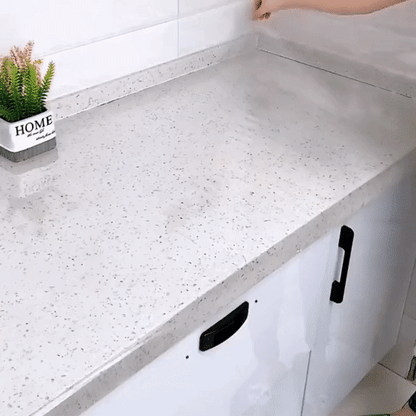 Glossy self-adhesive waterproof kitchen countertop film roll | Karnz