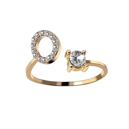 BowLift | Adjustable Dainty Diamond Letter Initial Ring