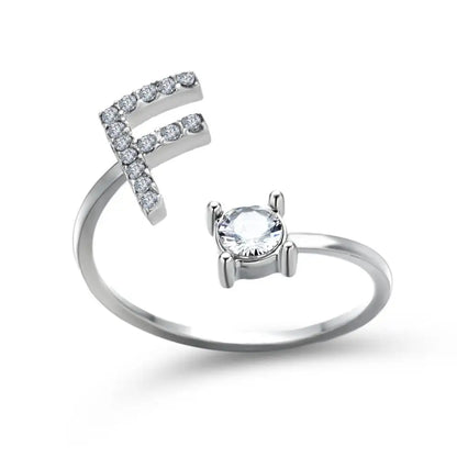 Skanto | Adjustable Delicate Diamond Initial Ring
