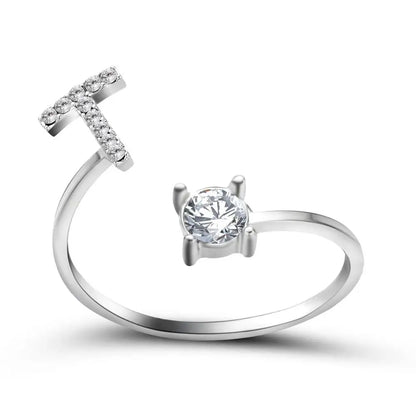 Skanto | Adjustable Delicate Diamond Initial Ring