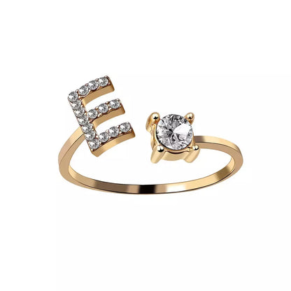 BowLift | Adjustable Dainty Diamond Letter Initial Ring