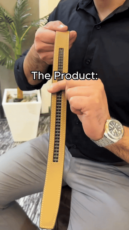 Skanto | Men's Leather Belt with Buckle
