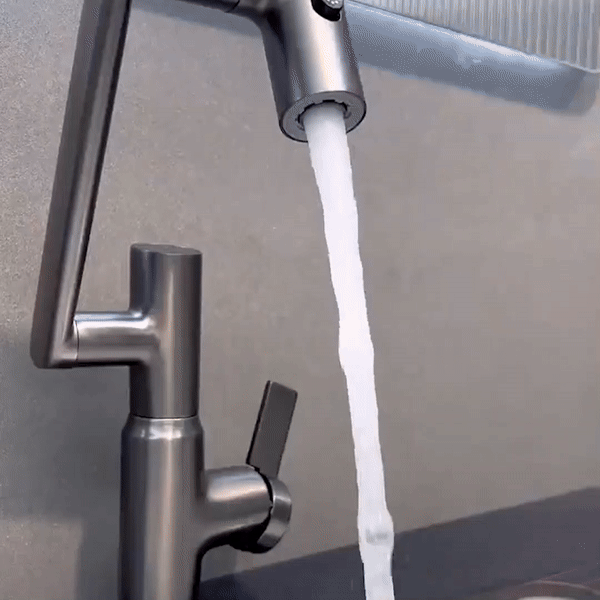 Skanto | FLOWAXIS – 360° Swivel Kitchen Faucet with Adjustable Height & Temperature Display
