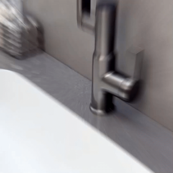 Skanto | LustraFlow 360° Smart Fixture | Modern Kitchen and Bath Faucet with LED Temperature Display
