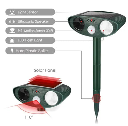 Sandsberg Deer Repellent - Solar-powered - Get rid of deer within 48 hours.